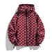 Unisex Windproof Letter-Print Jacket - Oversized Streetwear Coat With Detachable Hood_viptrois.com