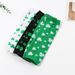 Unisex Irish green shamrock men's half finger long gloves Rave party festival women's gloves_viptrois.com