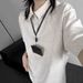 2025 New Men's And Women's Polo Collar Short Loose Knitted Sweater Base Shirt Half Sleeve Casual Outerwear Regular_viptrois.com