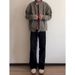 2025 American Washed Canvas Denim Men's Spring And Autumn Stand Collar Design Casual Jacket Top_viptrois.com