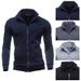 Men's Clothing wsih men's retro sweatshirt sports cardigan fleece zipper jacket_viptrois.com