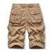 Men's Clothing Summer Trend Solid Color Overalls Shorts Men Loose Casual Pants Men Straight Leg All Match Six Point Sports Pants_viptrois.com