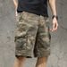 Premium Products Camouflage Workwear Shorts Men's Trendy Brand Ins Yuwen Le Sports Mid Pants Loose Casual Five Quarter Pants Men_viptrois.com