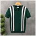 Men's Clothing Summer Men's New Color Matching Striped Knitted Polo Shirt Gentleman Lapel Short Sleeved Knitted T Shirt_viptrois.com