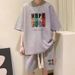 Men's Clothing Large Size Loose Waffle Casual Sports Suit Men's Summer Shorts Short Sleeved T Shirt Handsome Set_viptrois.com