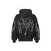 Loom European American High Dark Style Embroidered Hooded Zipper Sweatshirt For Men Spring And Autumn Trendy Brand Street_viptrois.com