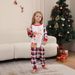 Christmas Santa Fawn alphabet plaid family Christmas print home suit_viptrois.com