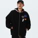 Retro Plaid Zip-Up Hoodie – Oversized Streetwear Pullover With Embroidery & Patchwork | Unisex High Fashion Outerwear_viptrois.com