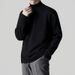 Spring And Autumn Top Half High Collar Bottom Shirt Men's Korean Style Long Sleeve Solid Color Interior Casual T-Shirt_viptrois.com