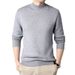 Semi-turtleneck Men's Slim-fit Sweater Men's Blue Bottom Sweater Men's Clothing_viptrois.com
