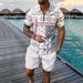 Men's Clothing Waffle Texture Polo & Shorts Set - Breathable Summer Athletic Outfit For Casual Sports & Daily Wear_viptrois.com