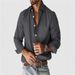Men's Clothing Men's Solid Color Lapel Button Down Shirt Urban Casual Versatile Top For Men For Formal & Casual_viptrois.com