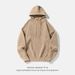 Monochrome Man- Japanese Loose Solid Color Hooded 2024 Autumn Winter New Lazy Style Adjustable Knitted Sweater Casual Jacket_viptrois.com
