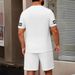 Men's Clothing Shorts Short Sleeved T Shirt Casual Sportswear Los Angeles Letter T Shirt Suit_viptrois.com
