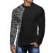 Men's Clothing Solid Color Round Neck Long Sleeve Knitted Top Large Size Men's Clothing_viptrois.com