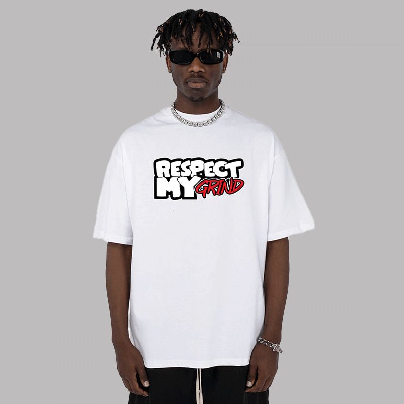 Summer Small Neckline American Retro Trendy Brand High Street Letter Round Neck Short-sleeved T-shirt Men's And Women's Hip-hop Loose Top_viptrois.com