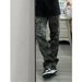 American Retro Camouflage Pants For Men, New Spring And Autumn Style, High Rise Jeans, Washed, Versatile, Logging Workwear Straight Leg Pants_viptrois.com