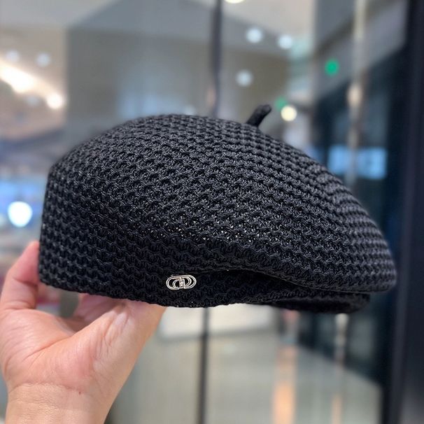 for Women 2024 New Spring Summer Thin Versatile Styling Pleated Design Breathable Face-Slimming Small Beret Artist Hat_viptrois.com