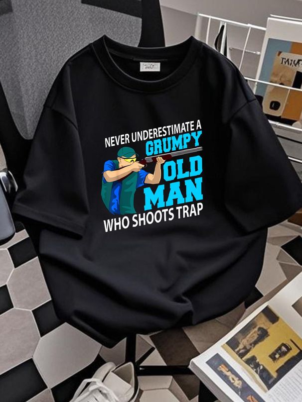 NEW LIMITED Clay Pigeon Trap Shooting Flying Grandfather T-Shirt S-3XL Streetwear Homme Versatile Summer Casual Top For Everyday Wear Slightly_viptrois.com