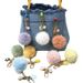 Bag Charm Small Fresh Flower Pompom Car Keychain Colorful Candy Ball Pearl Bag Pendant Earphone Bag Pendant Accessories_viptrois.com