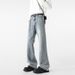 "Men's Smoky Gray Vintage Jeans – Oversized Wide-Leg Trousers (90s Streetwear, High-Waisted Drop-Crotch, Ultra-Drape Silhouette)"_viptrois.com
