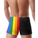 2024Men's Clothing foreign trade new style colorful red striped splicing men's boxer swimming shorts with tight ropes from manufacturers in stock_viptrois.com