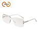 Frameless Cut Edge One Piece Metal Leg Sunglasses Men And Women Street Shooting Sunglasses T1362_viptrois.com