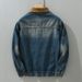 Men's Clothing Splicing Denim Jacket Men's Loose Retro Casual All match Workwear Jacket Tops_viptrois.com