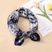60cm Silk-Like Square Scarf Flight Attendant Style Neck Scarf Elegant Uniform Accessory Handbag Tie_viptrois.com