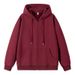 Men's Clothing Couple Heavy Cardigan Solid Color Tops Trendy Brand Hooded Sweater Jacket Men_viptrois.com