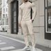 Men's Waffle Knit Henley Shirt & Pants Set - Long Sleeve High Neck Two-Tone Button Fall Outfit (Khaki, White, Gray, Burgundy, Dark Green) S-XXXL_viptrois.com