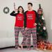 Christmas deer letter stripes Christmas family dress printed home wear pajamas_viptrois.com