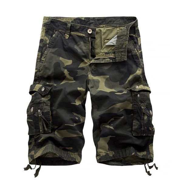 Man's clothing Men's loose casual five division pants camouflage shorts multi-pocket pants_viptrois.com