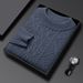 Autumn Winter New Thickened Long Sleeve Men's Half Tuleneck Knitted Fashion Jacquard Casual Versatile Sweater Base_viptrois.com