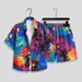 Men's Clothing Summer Men's Quick Drying Short Sleeved Floral Shirt Suit Hawaiian Beachwear Loose Casual Two Piece Suit Outerwear Shorts_viptrois.com