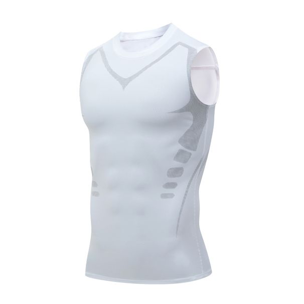 Men's Clothing High Elastic Sports Tight Vest Black, White And Gray 3 Color Clothes On Men's Quick Drying T-shirt Fitness_viptrois.com