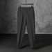 Men's Summer Ice Silk Dress Pants – Slim Fit Straight Leg Business Casual Trousers (Wrinkle-Resistant, Breathable Polyester)_viptrois.com