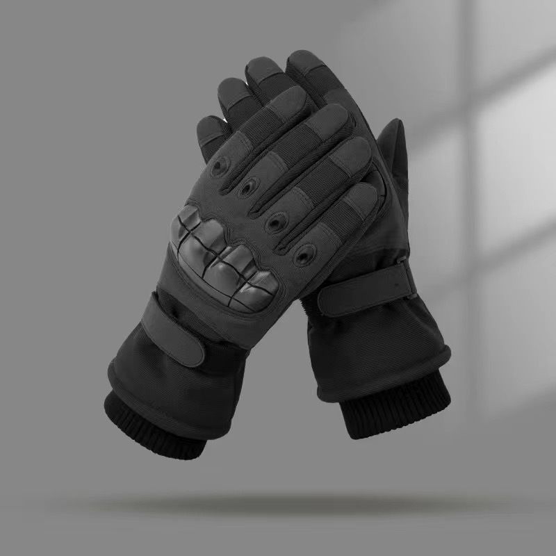 Unisex Winter gloves for men's outdoor motorcycle riding windproof cold non-slip warm touch screen with fleece ski thickening gloves_viptrois.com