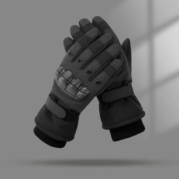 Unisex Winter gloves for men's outdoor motorcycle riding windproof cold non-slip warm touch screen with fleece ski thickening gloves_viptrois.com