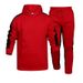 New autumn and winter casual multi-panel plush shoulder down hooded sweater fashionable sports set, men's_viptrois.com