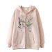 Men's Clothing Trendy Simple Design Watercolor Style Letter Print Zipper Sweater Casual Loose Sweater Cardigan Jacket_viptrois.com