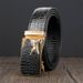 VOOTHOST Fashion Men's Belt Cowhide Leather Belt High Quality Crocodile Automatic Buckle Casual Business Belt F0013_viptrois.com