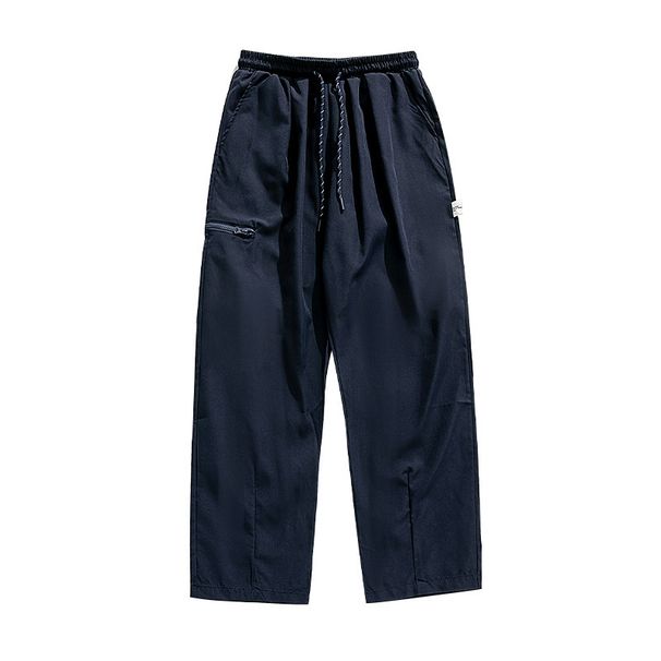 Men's Clothing Side Zipper Pocket Design Workwear Casual Pants Men 2025 Spring Functional Style Outdoor Three Dimensional Pleated Trousers_viptrois.com