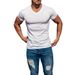 2023 Men's Outdoor Solid Color V-Neck T-Shirt Casual Quick-Dry Breathable Sweat-Wicking Short Sleeve Multi-Color Top_viptrois.com