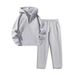 Women's 2-Piece Lounge Set Notch Lapel Half Zip Sweatshirt And Wide Leg Joggers Outfit_viptrois.com