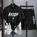 Men's Clothing Shirts And Shorts Short Sleeved Shorts Suits Large Size Fashion Trend Ink Painting National Style Tops_viptrois.com