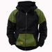 Men's Clothing Autumn And Winter New Men's Hooded Color Matching Sweatshirt European And American Youth Sports Cardigan Leather Top Jacket Loose_viptrois.com