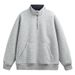 Pure Pure American Style Heavyweight Stand Collar Sweatshirt For Men, Autumn Winter New Trendy Brand, Solid Color Casual Loose Fit_viptrois.com