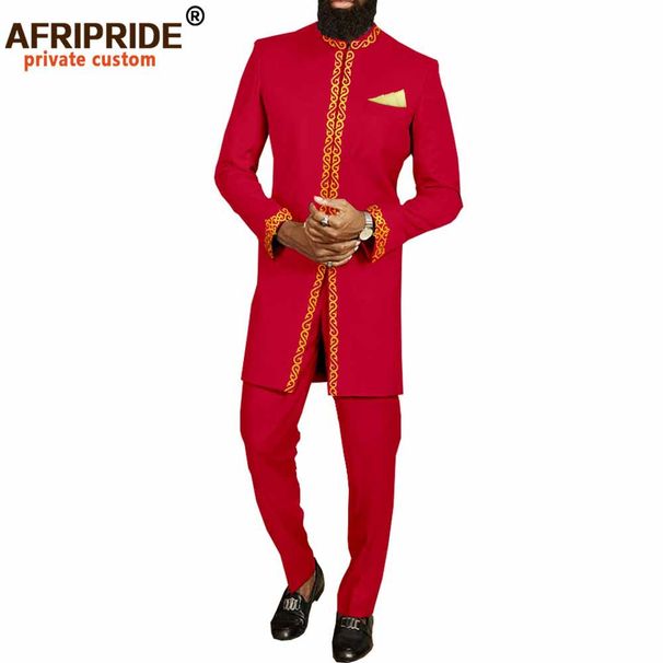 Men's clothing African men slim two piece set_viptrois.com