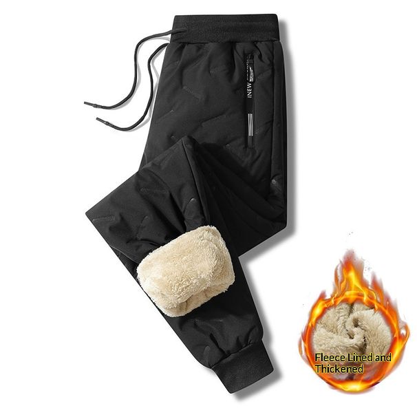 Pure European American Hot-Selling Autumn And Winter Lamb Wool Cotton With Fleece, Cold-Proof Elastic Waist Casual Pants,_viptrois.com
